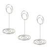 20 Pcs Table Number Holder 85mm Round Iron Place Card Holder Desktop Photo Memo Stand for Wedding Party Graduation Office