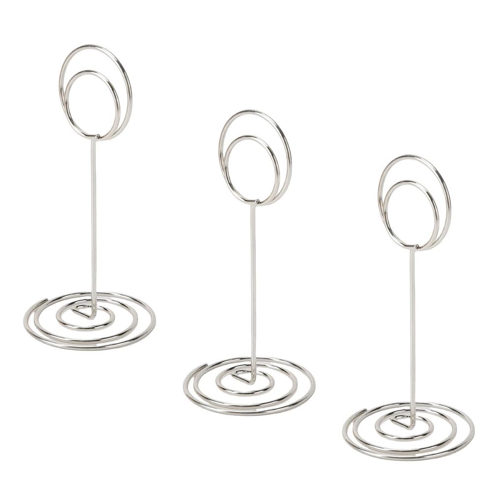 20 Pcs Table Number Holder 85mm Round Iron Place Card Holder Desktop Photo Memo Stand for Wedding Party Graduation Office