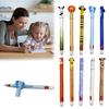 Erasable Gel Pens Cartoon Animals Rollerball Gel Pens 0.5mm Tip Black/Blue Ink Refillable Writing Pens for School Office Supplies