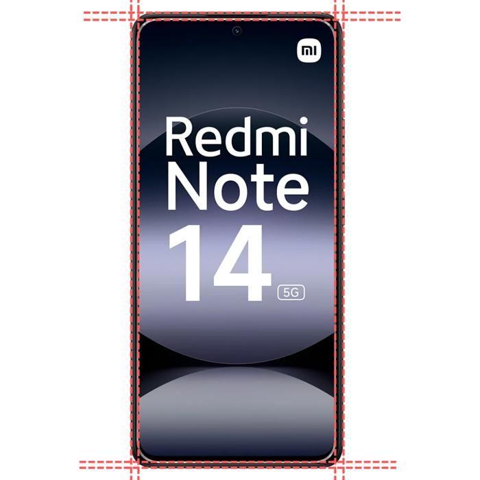 Ударопрочный чехол для Xiaomi Redmi Note 14 5G и 2 Закаленных стекла для экрана и 2 Защиты Камеры Phonillico®