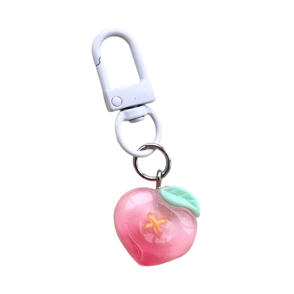 Vibrant Jelly Fruit Keychain Cute Resin Key Ring Bag Charm For Women Girls Spring Summer Accessories Gift