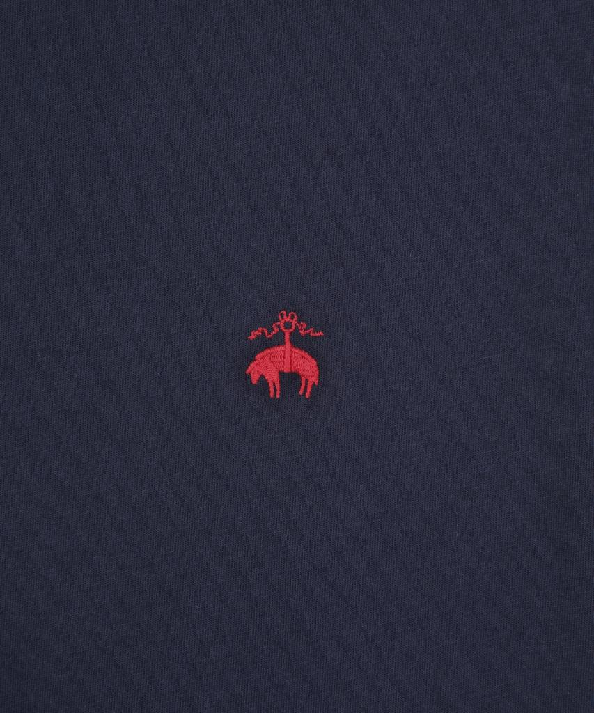 Футболка BROOKS BROTHERS Supima с логотипом Golden Fleece (военно-морской флот) (Bbnpmm5191Q)