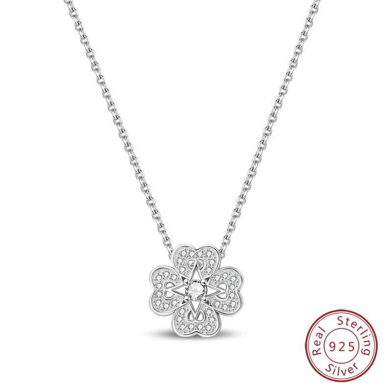 Necklace 925 Silver Cross Moonlight Guardian Dreamcatcher Necklace For Women Fashion Birthday Anniversary Jewelry Gifts