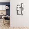 Female Human Body Metal Mural Bathroom Wall Decoration Metal Line Art Bedroom Wall Decoration Wall Sculpture