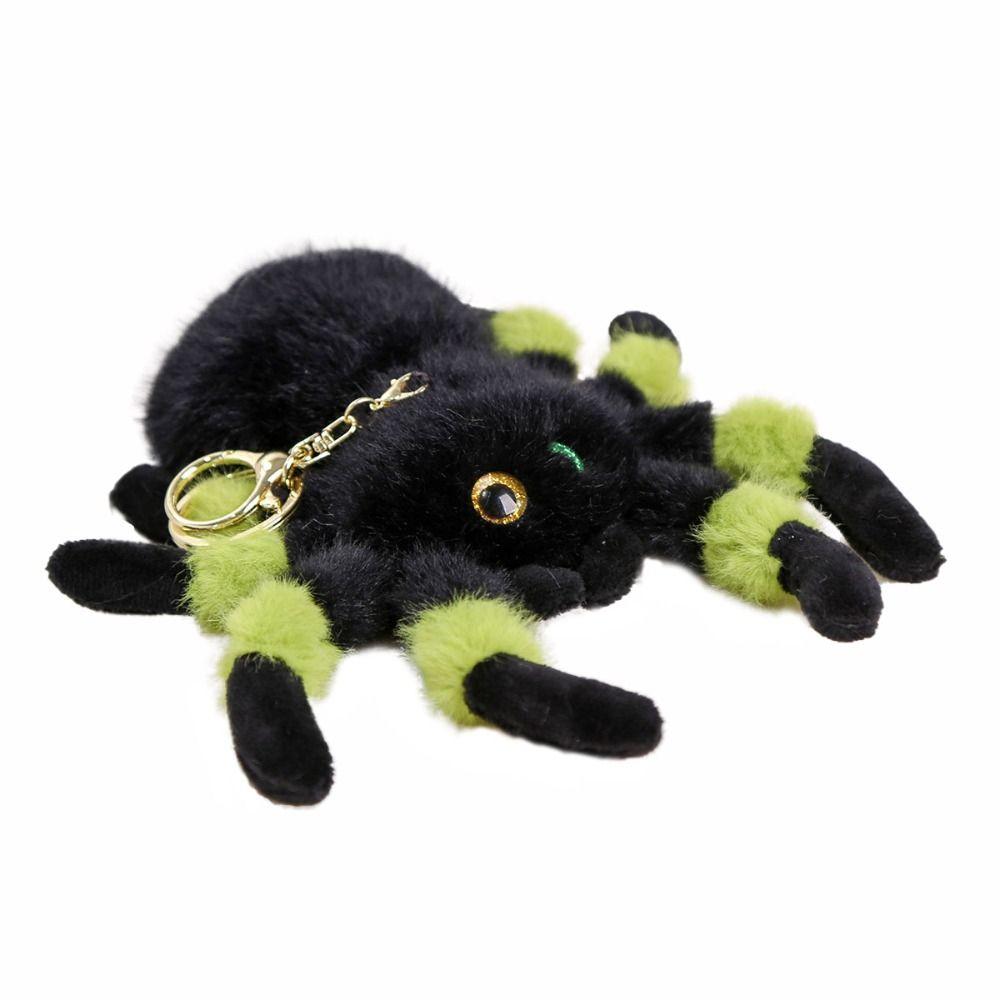 PP Cotton Colored Eye Spider Plush Pendant Fluffy Spider Plush Keychain  Home Decor