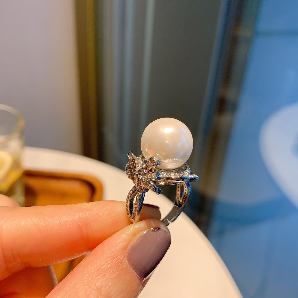 Кольцо Ao Fritillary Pearl для женщин, модное, креативное, ювелирное, регулируемое, модное, на руку