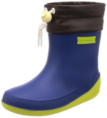 Резиновые сапоги Rain Made in RB 2E [Moonstar], Япония, Нескользящая подошва, 13-19 см, Мальчики, Девочки, Дети, B02, Синий, 18.0 см,