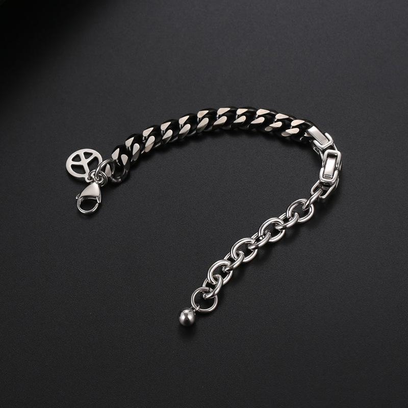 New Chain Titanium Steel Bracelet Men's Personalized Stitching Hip -hop Bracelet Girl
