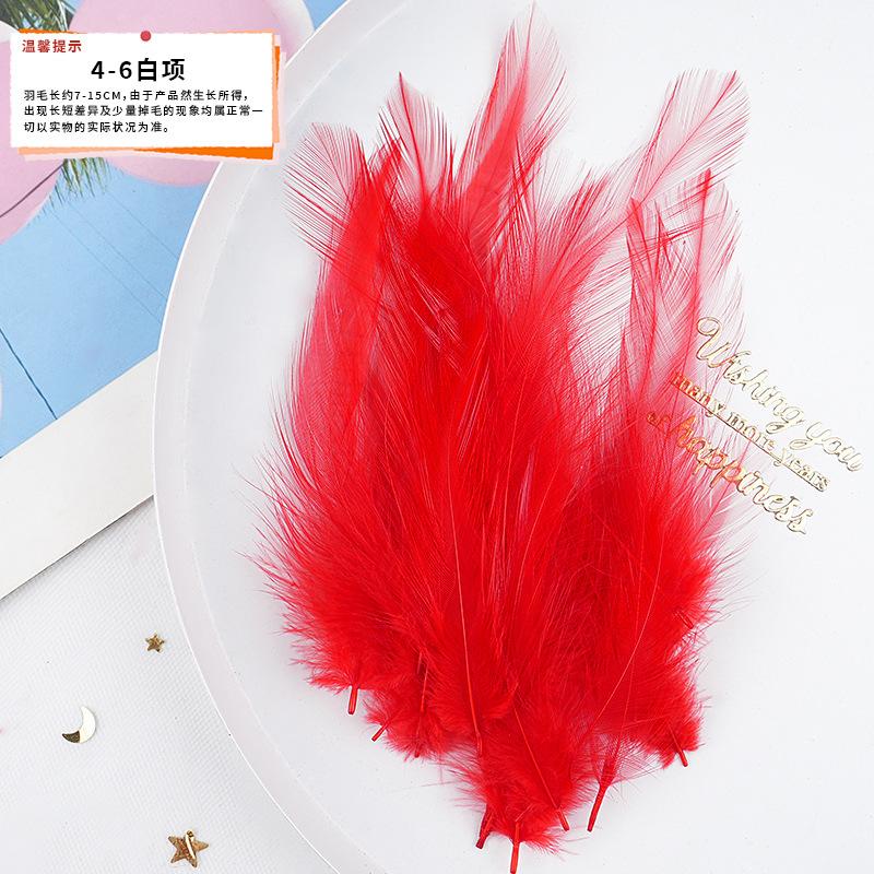20Pcs57 Big Red Feather Diy Jewelry Accessories Clothing Handicrafts Decorative Materials