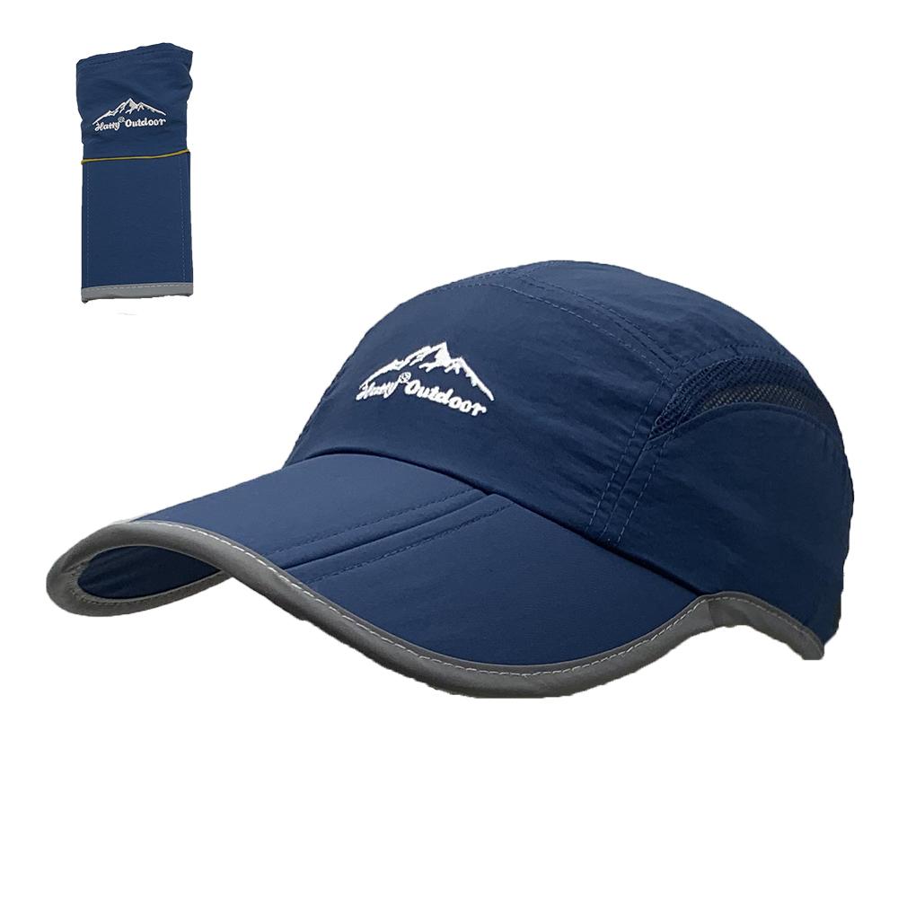Hatty Breathable Waterproof Foldable Anti-uv Unisex 5-Panel Baseball Cap Fashionable Curved Sport Sun Hat Reflective Running Hat