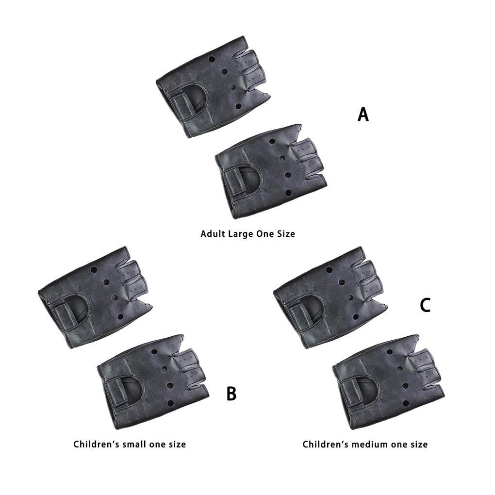 2 шт. Мужские кожаные перчатки с полупальцами Театральный специальный дизайн Крутые митенки без пальцев Удобная перчатка Рождество