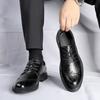 Мужские туфли Brock Formal Leather, черные мужские туфли-оксфорды из натуральной кожи, высококачественные мужские туфли, классические деловые туфли для мужчин