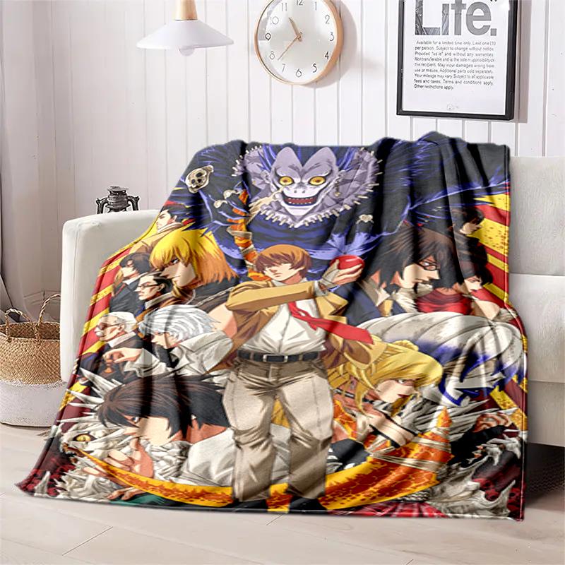 Death Note Anime Character Print Blanket Soft And Comfortable Camping Trip Bedroom Christmas Gifts Sheet