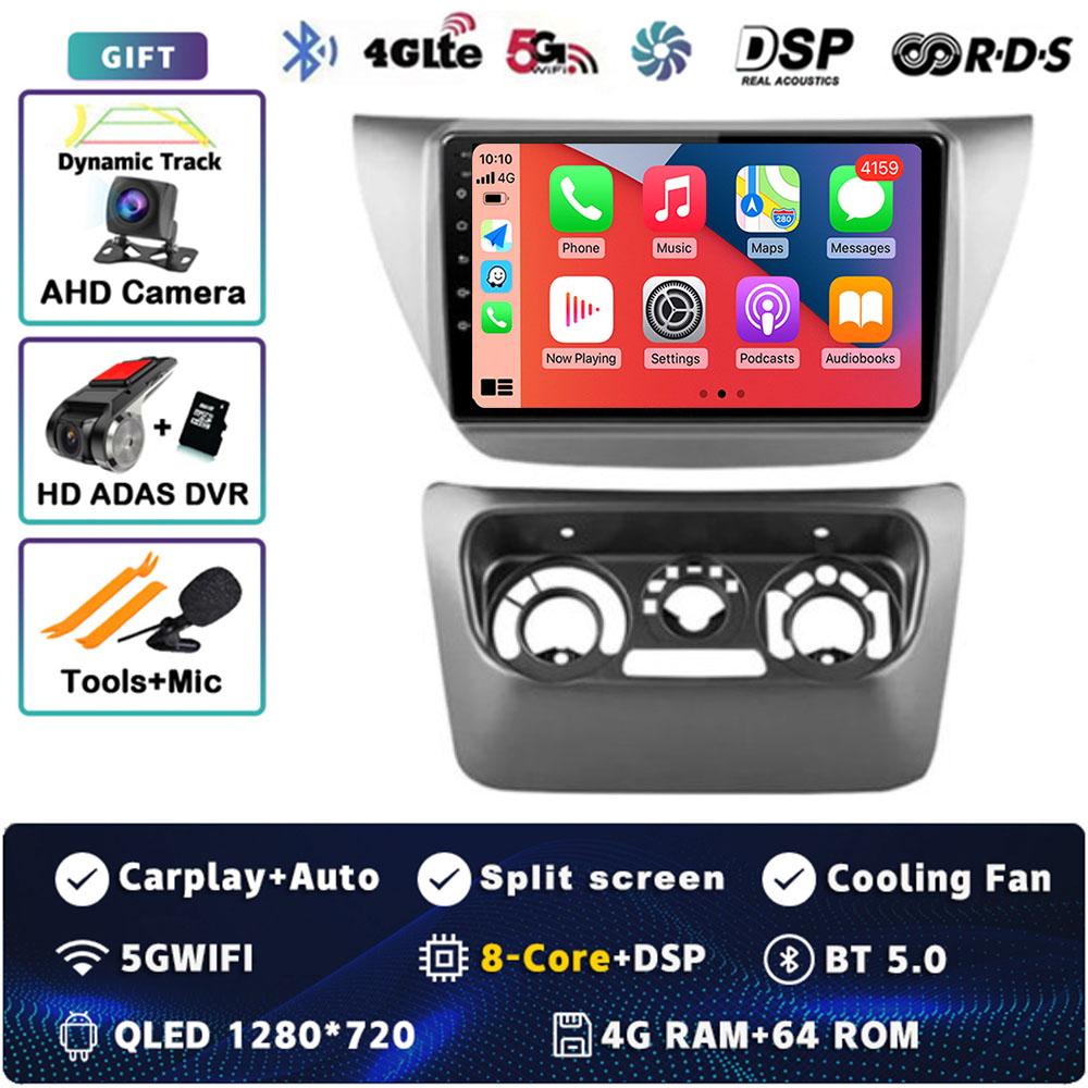 Android 14 Carplay Car Radio для Mitsubishi Lancer 9 CS 2000 - 2010 Мультимедийный Видеоплеер Навигация GPS Стерео 2Din Головное Устройство