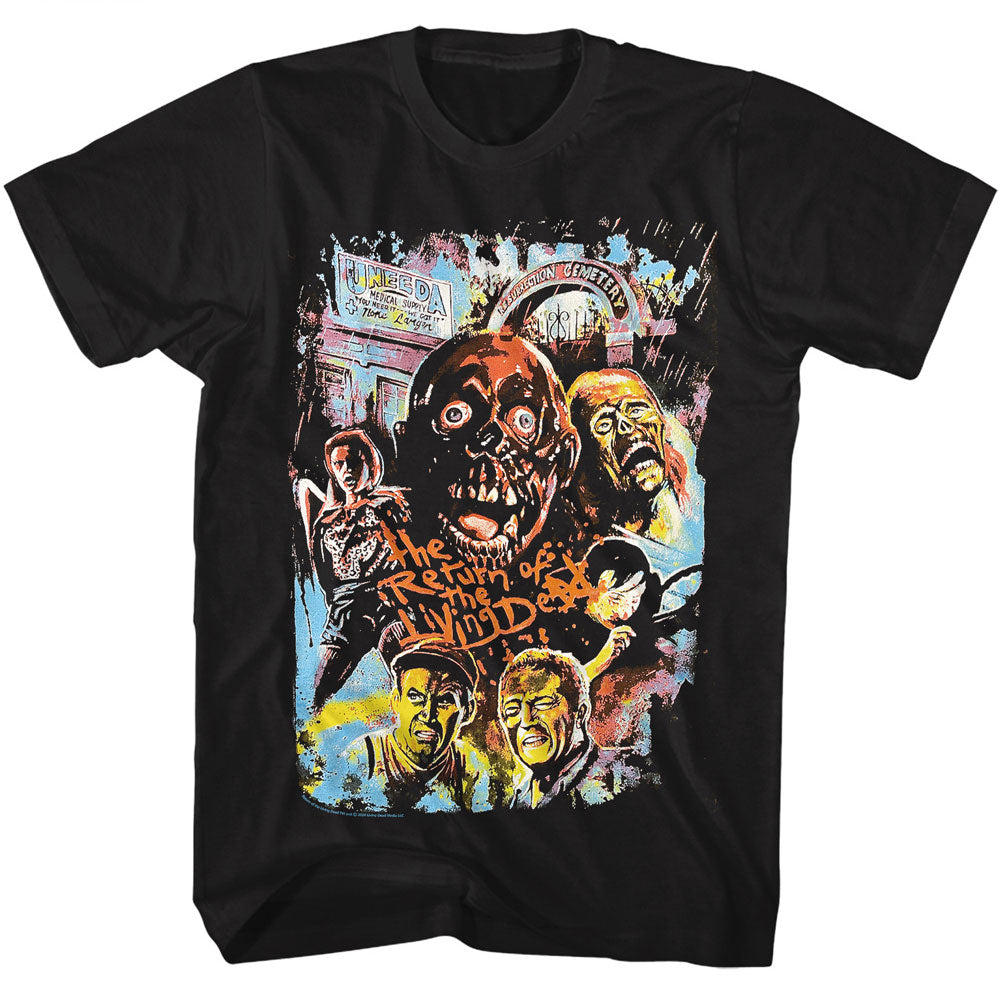 The Return of The Living Dead s Cult Zombie Horror T Shirt Retro Movie Graphic Print Cotton Short Sleeve Tee for Fans