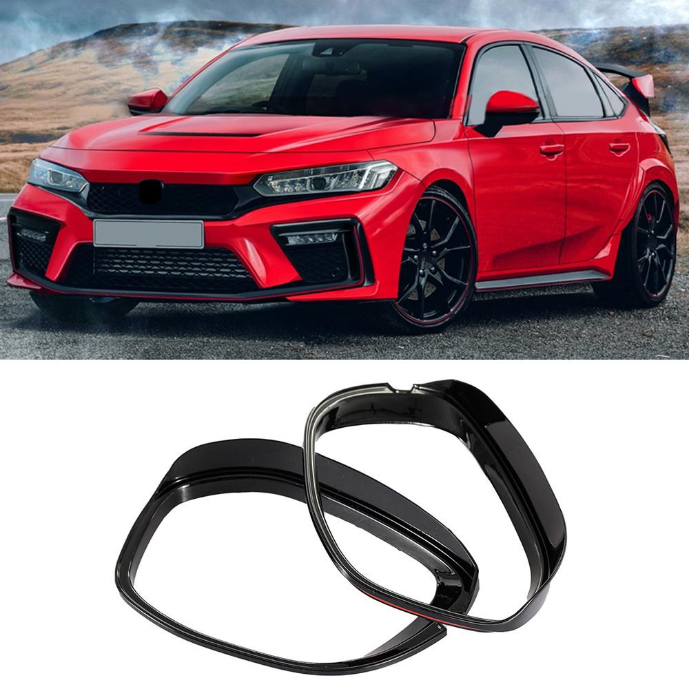 Glossy Black Exterior Rear View Side Mirror Cover Trim For Honda Civic 11Th Gen