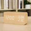 Alarm Table Wood Temperature and Digital Calendar Desk Bedside Loud 3 Level Brightness LED Japanese Instruction Manual Included Clock, Clock, Grain,