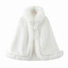 Детская меховая накидка-пончо FairyMary, Болеро для принцессы (JP, Алфавит, M, Молочный)