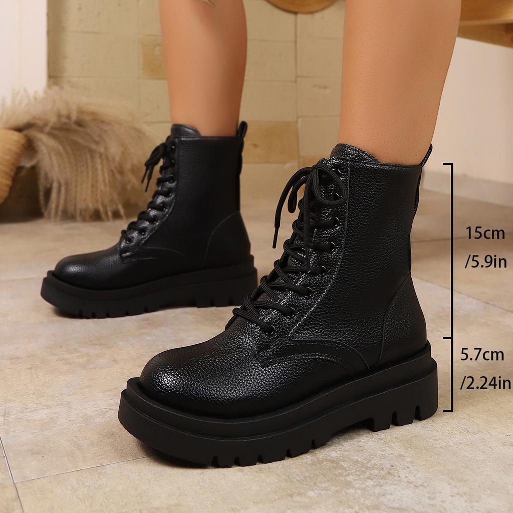 Women's Fashion Versatile Lightweight Comfortable Warm Thick Sole Comfortable Non-slip Sports Casual Martin Boots