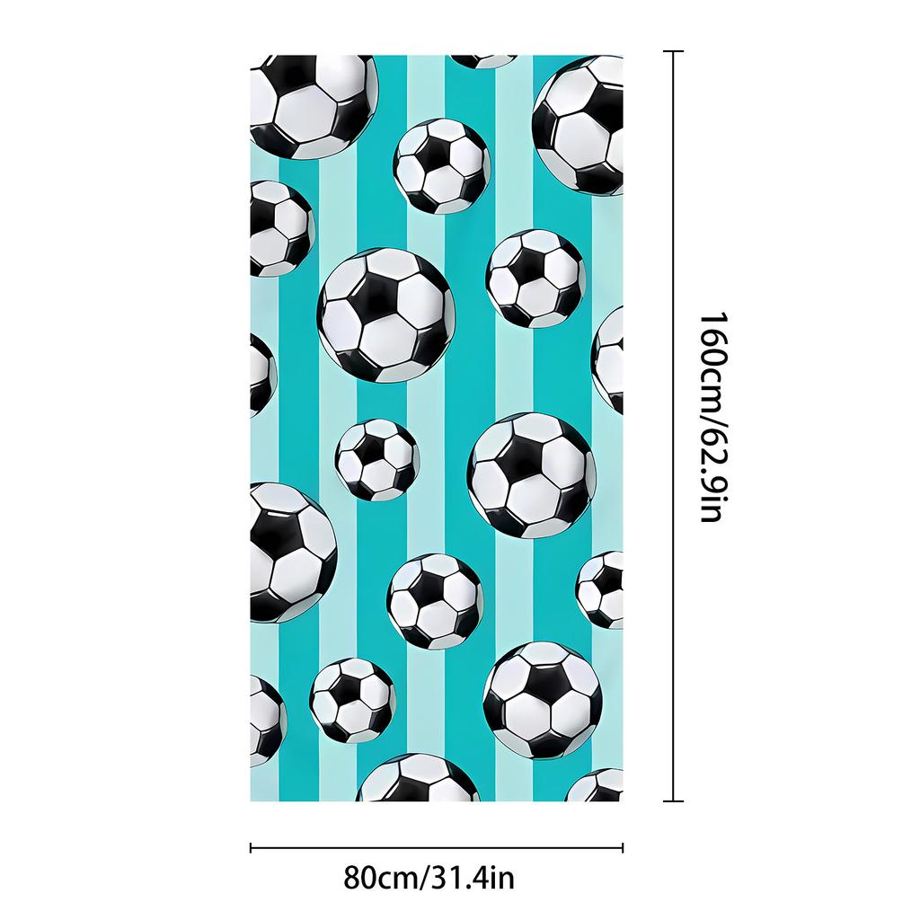 Football-themed beach towels Durable microfiber baths Beach and pool World Cup