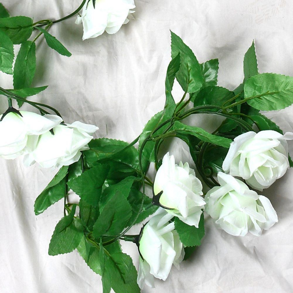 Гирлянда Декор для вечеринки Искусственные украшения Зеленые листья Искусственный цветок Виноградная лоза Сухоцветы Роза