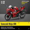 1/12 Scale Motorcycle Model for Kawasaki 400 Shock-Proof Alloy Motorcycle Model Toy Car Decoration Bracket Children's Toy