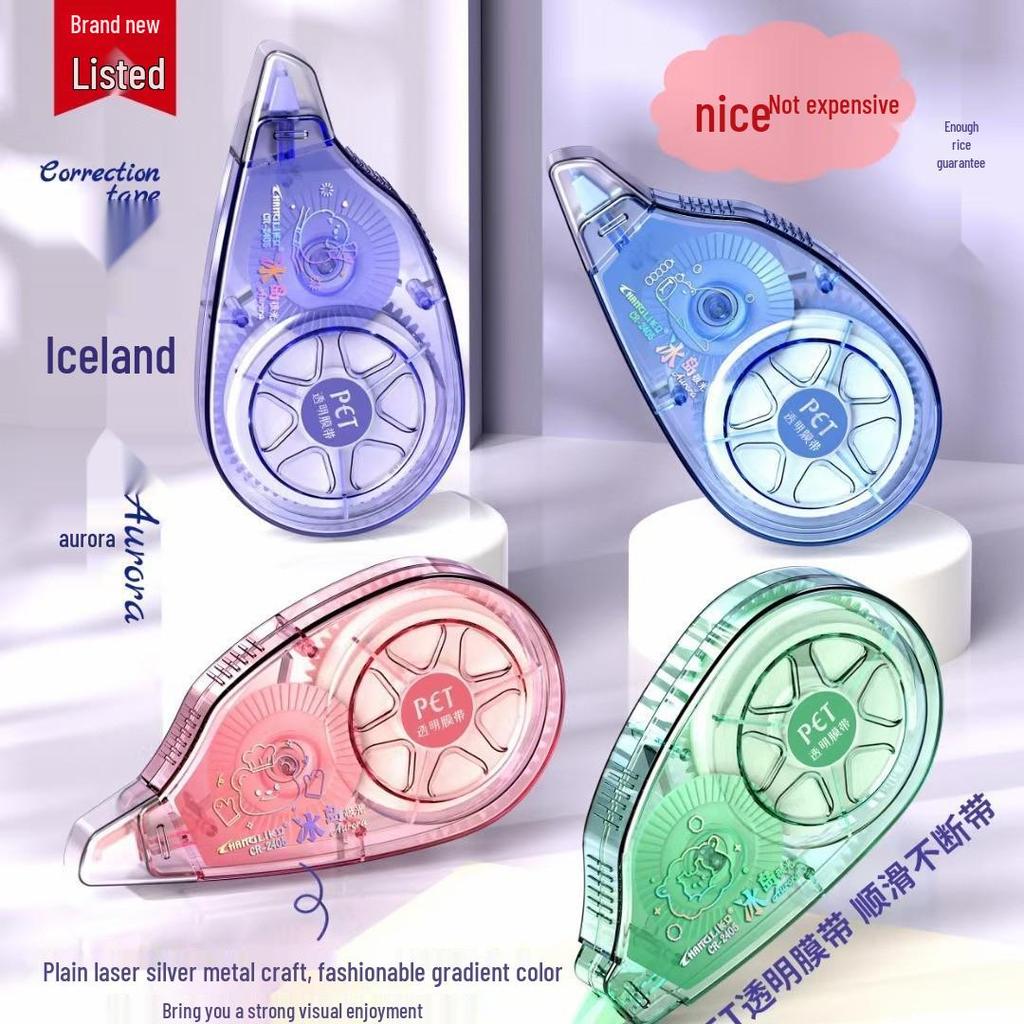 Changli Spectrum Series Correction Tape - High Capacity, Transparent Film for Students