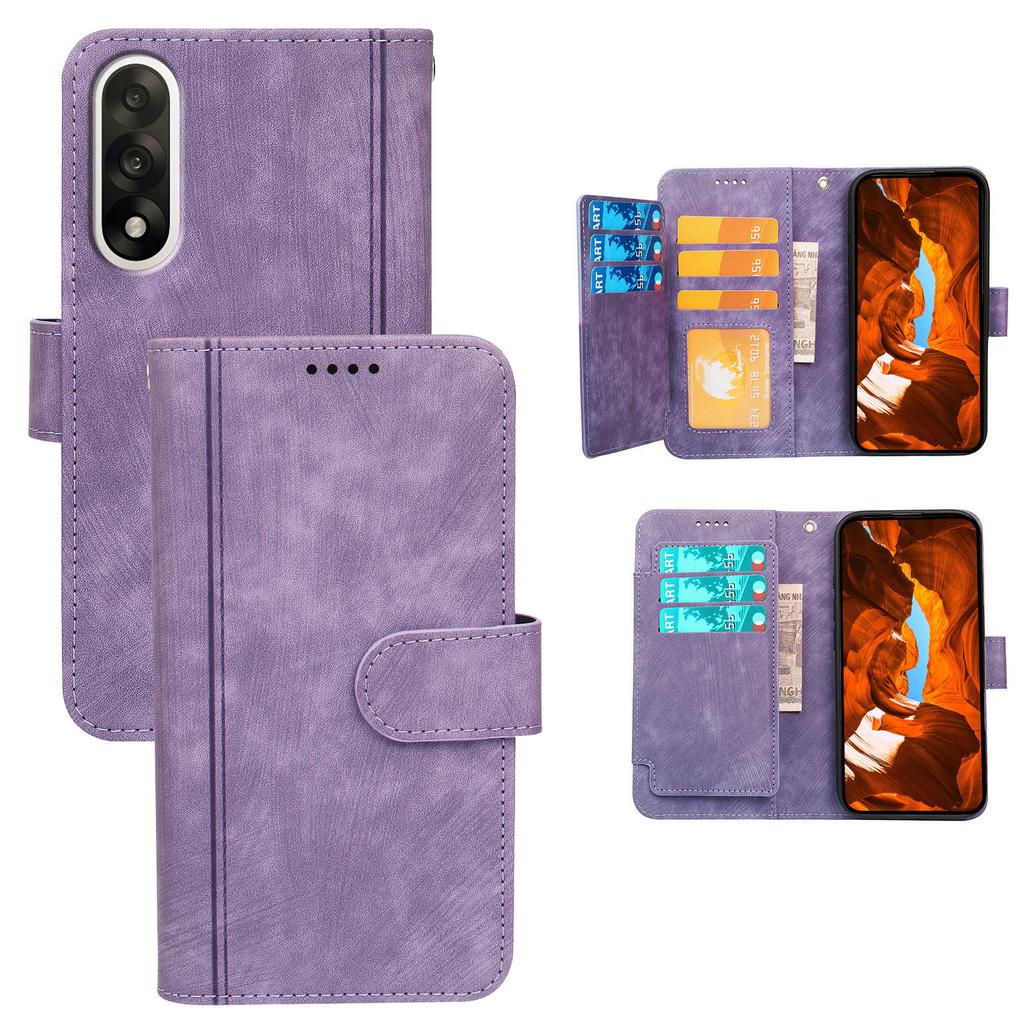 For OnePlus Ace 5 Ultra 5G/Nord 5 5G Leather Case Line Pattern Wallet Phone Cover with 9 Card Slots