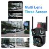 10K 20MP WiFi IP Camera Five Lens 20X Zoom Outdoor 360° Surveillance Security Camera Smart Home Ai Tracking CCTV Cam