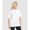 Gymshark Trace Graphic Oversized T shirT whiTe B4b3p Wb57