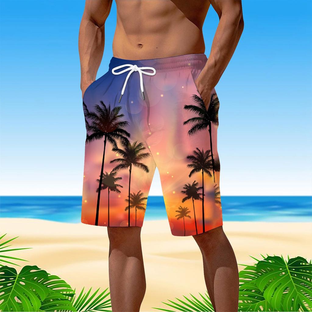 Мужские пляжные шорты Гавайи Летние Повседневные Тропические Board Shorts 3D Печать Купальный Костюм Homme Модные Праздничные Серф Купальные Шорты