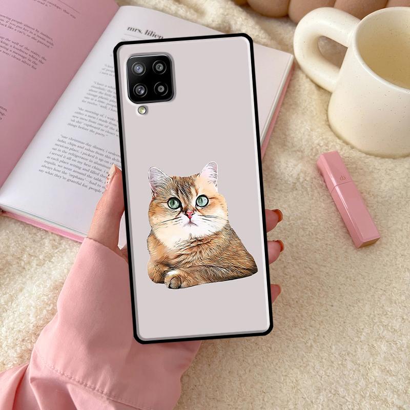 Кот Британская короткошерстная Для Samsung Galaxy A56 A54 A34 A14 A06 A16 A26 A36 A12 A32 A52 A13 A33 A53 A15 A35 A55 Чехол