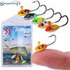 5PCS Ice Fishing Jigs with Hooks Lead Jig Hooks Winter Full Metal Fishing Hooks Fishing Lures