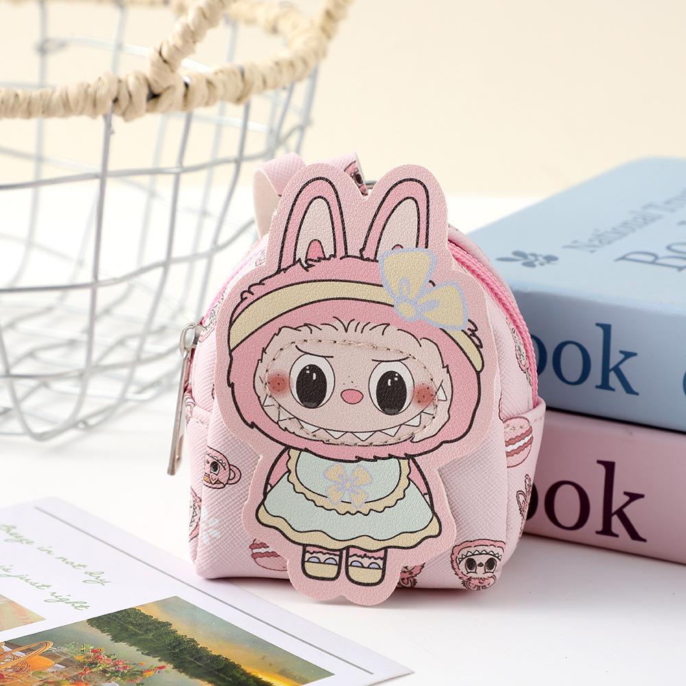 New Cute and Fashionable Labubu Wallet Keychain Cartoon Doll Keybag Earphone Storage Bag 5453 CLE