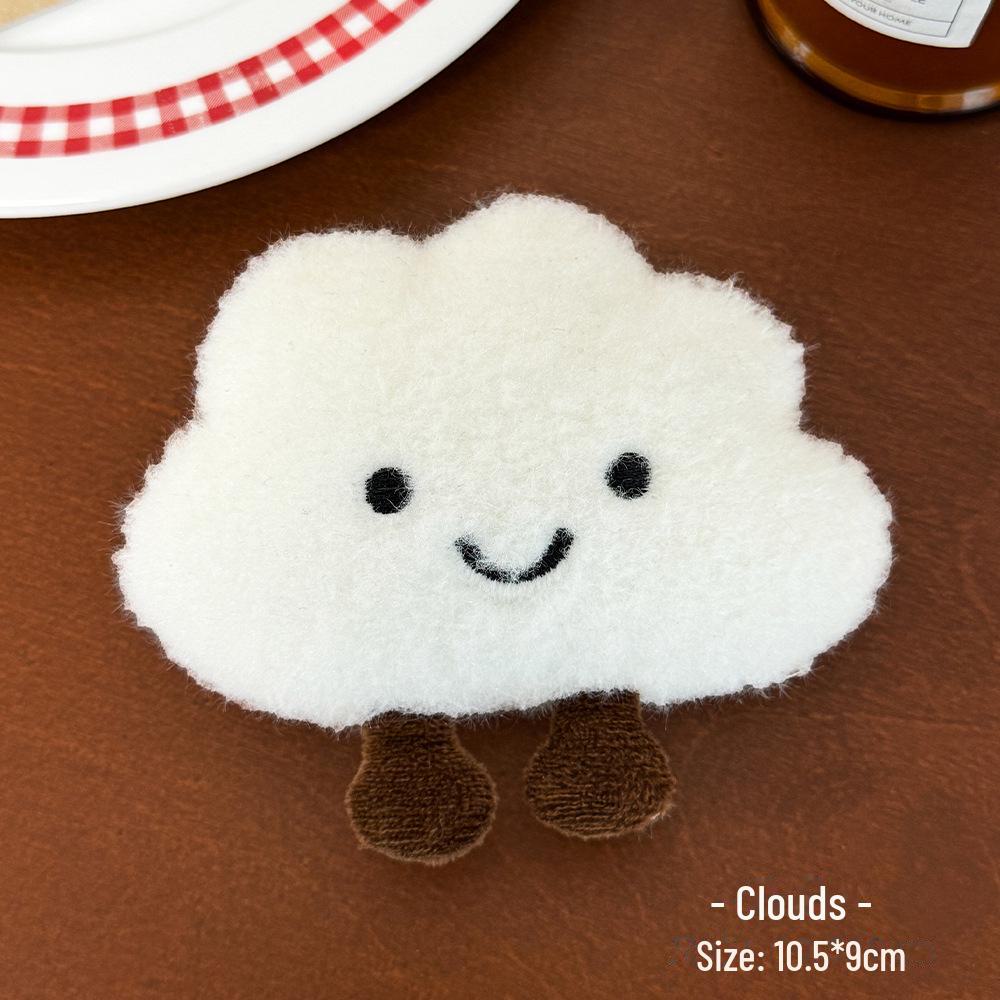 Мягкая брошь в виде молочно-желтого медведя - мультяшная кукла в подарок детям и детской одежде