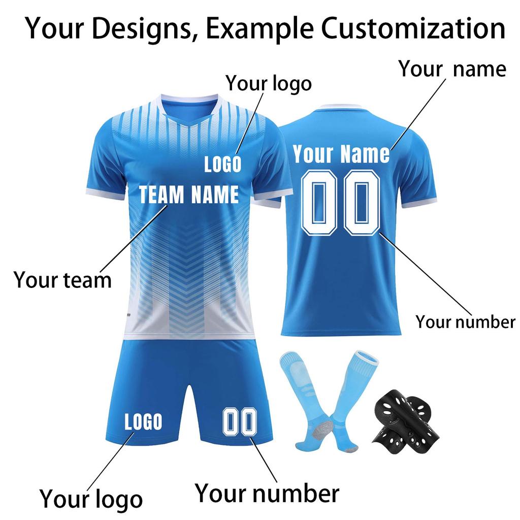 Personalised Shirts Kit Mens Girls With Name Number Custom Football Jerseys For Boys Training Suit