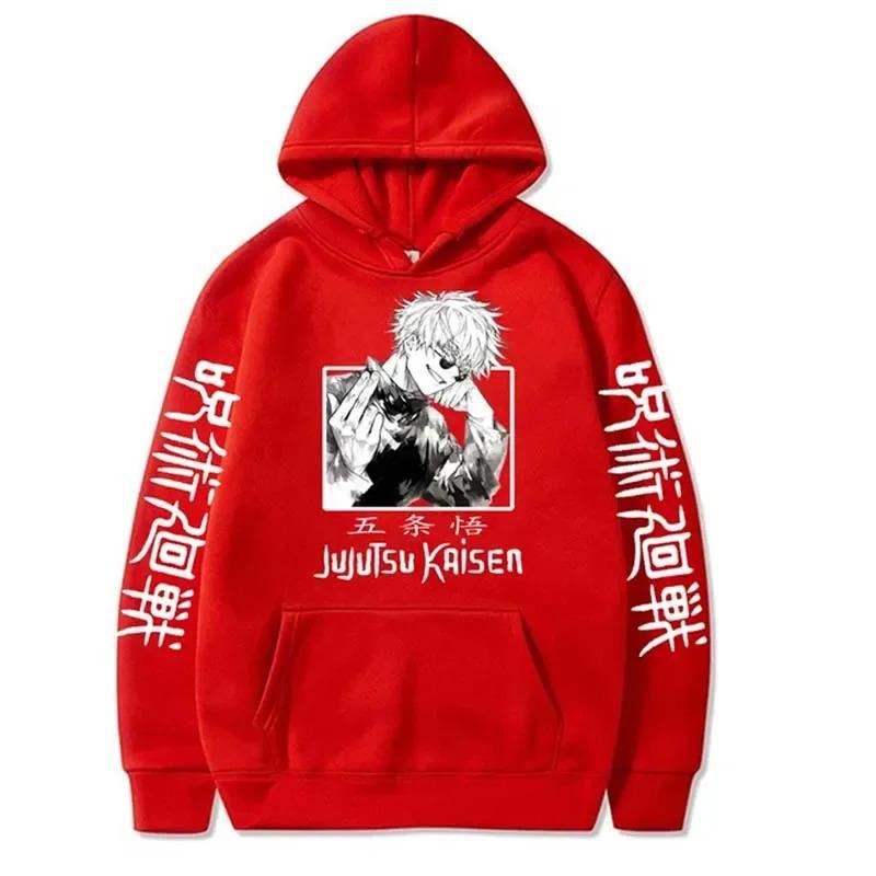 Jujutsu Kaisen Hoodie Anime Gojou Satoru Hoodie Autumn Winter Fleece Streetwear Tops