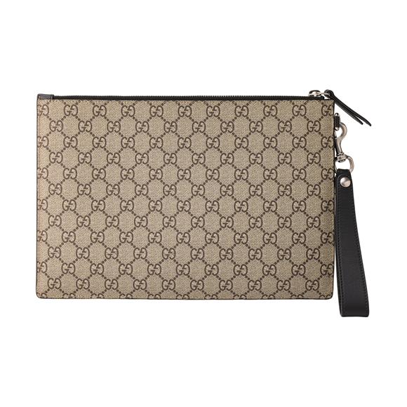 Gucci Кожаная сумка-клатч на запястье с принтом тигра из канвы GG для ежедневных поездок, покупок 473904-9CC1N-8666