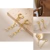 Versatile Geometric Gold Plated Copper Earrings With Faux Pearl For Casual To Formal