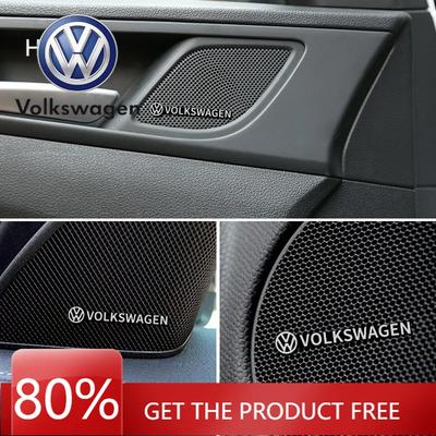 Для VOLKSWAGEN VW 4 шт. 3D алюминиевая наклейка-эмблема на динамик стереодинамика для VW Volkswagen Golf Polo Passat Touran Acces