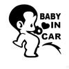 13*10cm New Baby In Car Emblem Decal Vinyl Car Sticker Styling Auto Window Rear Bumper Cover Scratches Exterior Accessories