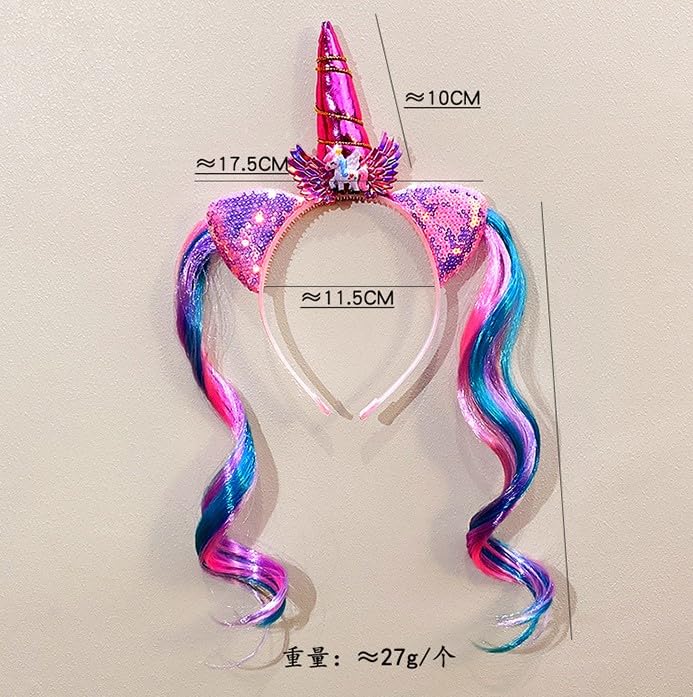 Повязка на голову в виде единорога для детей, повязка на голову для девочек, розовый атласный пояс, милые стильные аксессуары, товары, разные, для вечеринок по случаю дня рождения, мероприятий, торжеств