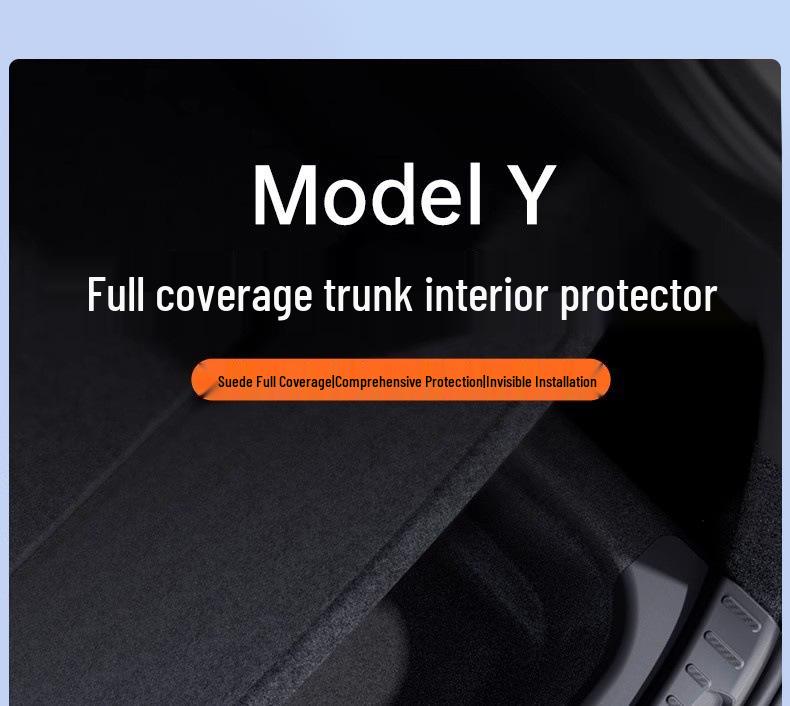 Защита багажника Tesla Model Y и защита порога задней двери из углеродного волокна