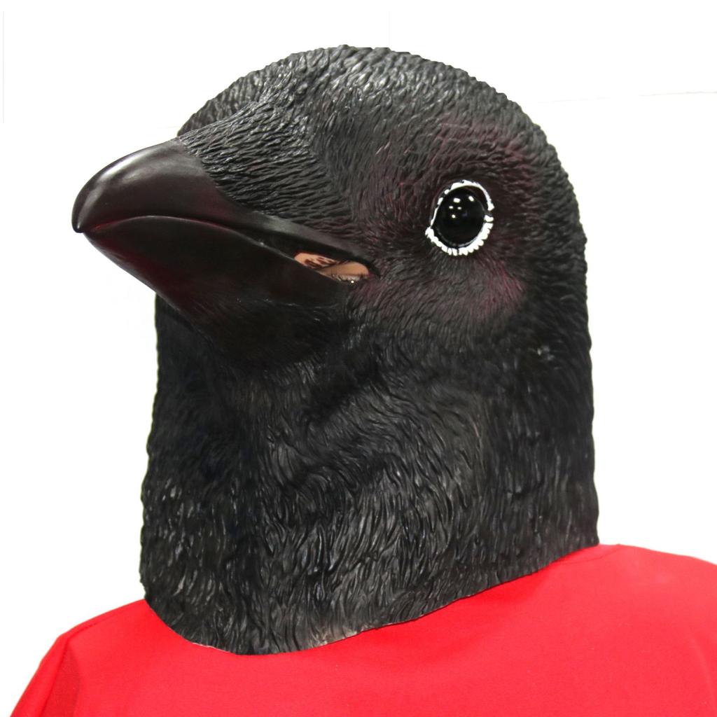 New Halloween Crow Mask, Popular Latex Cute Animal Full Head Cover with Crow Beak