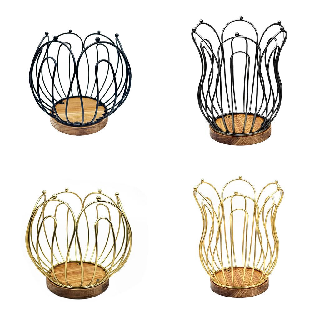 Деревенский держатель для кофейных капсул с основанием из массива дерева, просторный металлический поднос для хранения капсул эспрессо для организации кухни