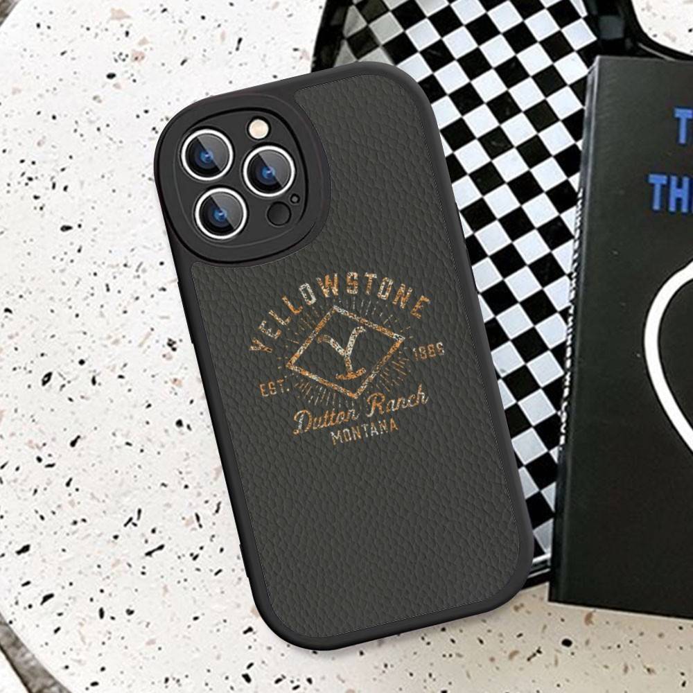 Y-Yellowstone Logo Phone Cover For IPhone 11 12 13 14 15 16 Pro Max Mini Plus Soft Leather Case