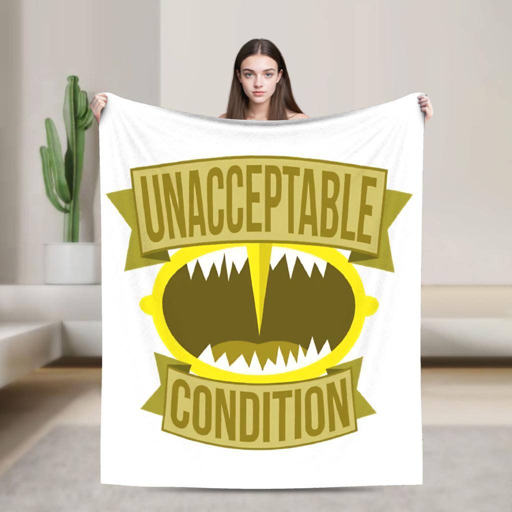 Lemongrab Unacceptable Flannel Blanket Spring Warm Soft Throw Blanket for Kids Adult Home Decor Graphic Bedspread Sofa Bed Cover