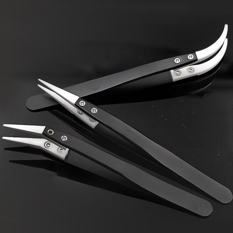 Антистатические керамические пинцеты из нержавеющей стали. Прецизионные пинцеты для обслуживания.