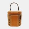 [Pre-Owned] Visetos Miniature Print Leather Cylinder Tote Bag - Good #14XNUA