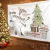 Christmas Tapestry Wall Mount Santa Claus Christmas Tree Fireplace Elk Tapestry Bedroom Living Room Dormitory Wall Decoration